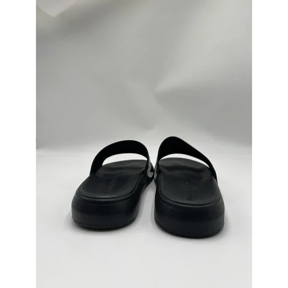 Alexander McQueen Graffiti Logo black rubber pool slide Size 42 M